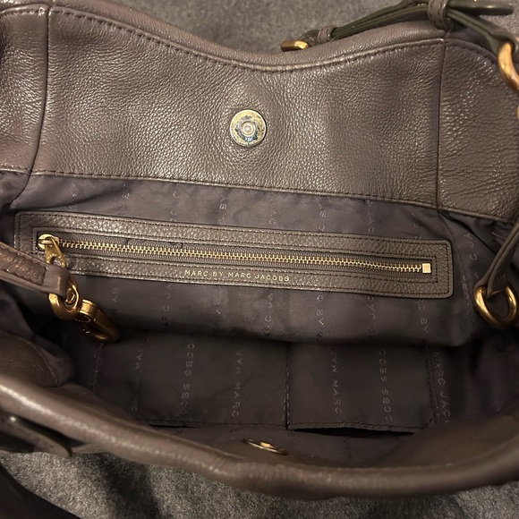 Marc by Marc Jacobs classic Q Francesca leather hobo tote grey/taupe/brown - Picture 5 of 5
